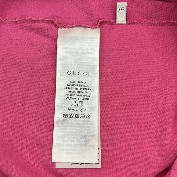 Authentic GUCCI Sequin Collar Pink T-shirt - Picture 7 of 10